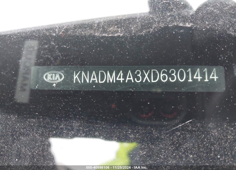 2013 KIA RIO LX VIN: KNADM4A3XD6301414