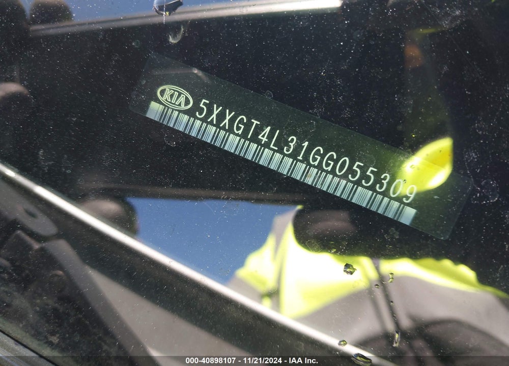 2016 KIA OPTIMA LX VIN: 5XXGT4L31GG055309