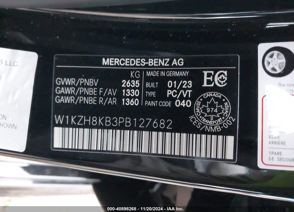 2023 MERCEDES-BENZ AMG E 63 S 4MATIC VIN: W1KZH8KB3PB127682