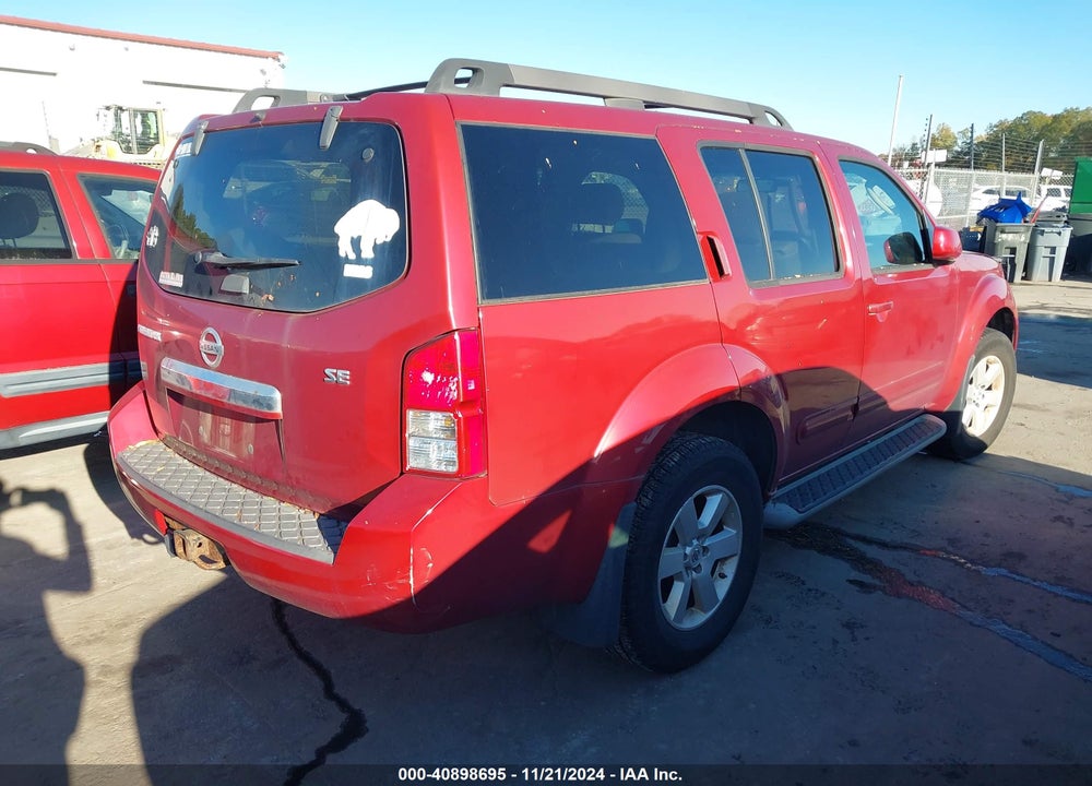 2008 NISSAN PATHFINDER SE VIN: 5N1AR18B08C661541