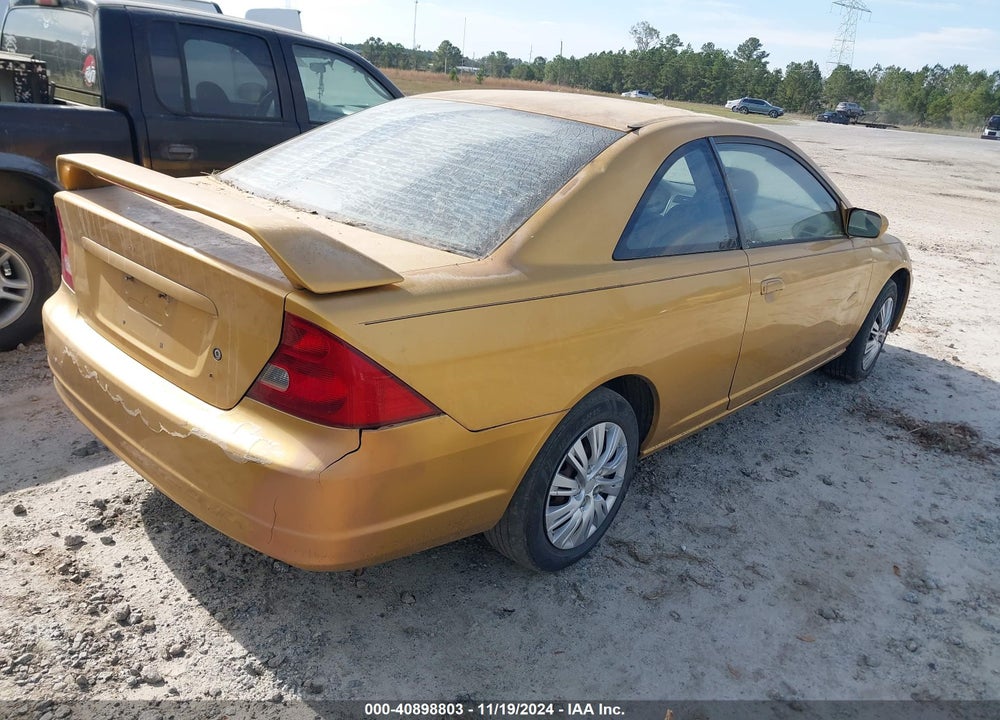 2001 HONDA CIVIC EX VIN: 1HGEM22911L003668