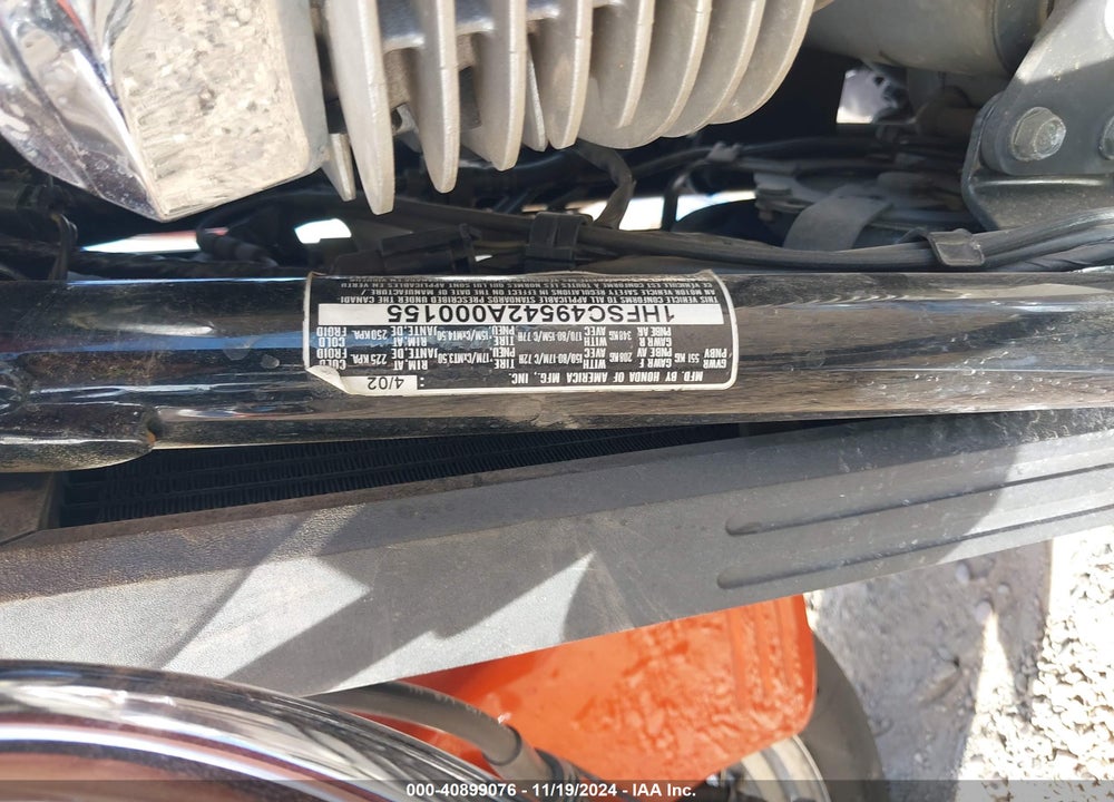 2002 HONDA VTX1800 S VIN: 1HFSC49542A000155