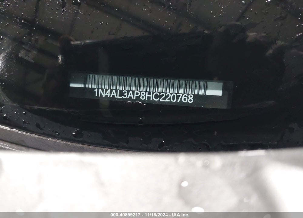 2017 NISSAN ALTIMA 2.5 SR VIN: 1N4AL3AP8HC220768
