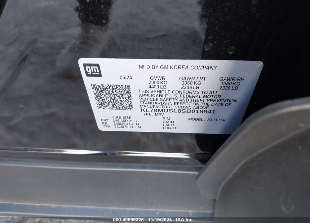 2025 CHEVROLET TRAILBLAZER AWD RS VIN: KL79MUSL8SB018941