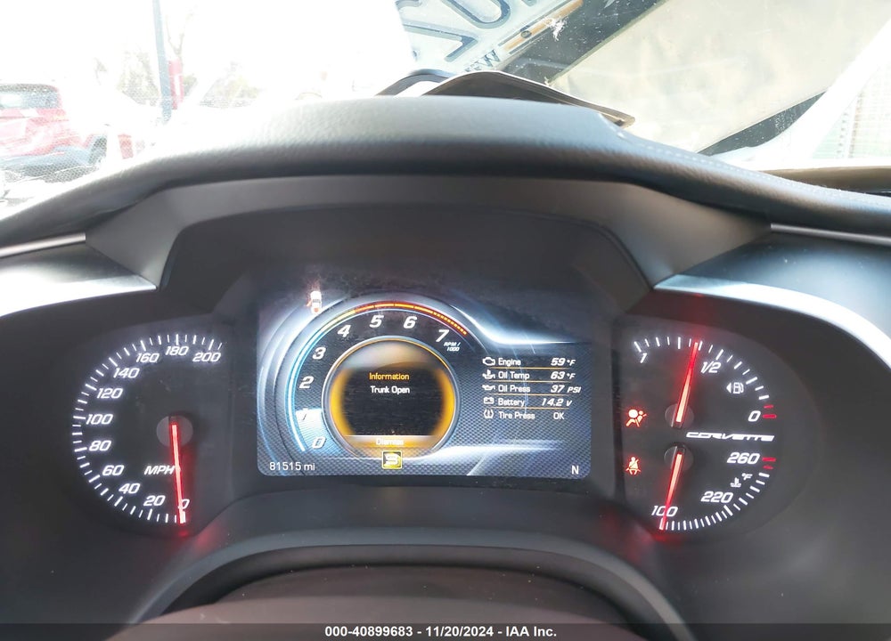 2016 CHEVROLET CORVETTE STINGRAY VIN: 1G1YA2D75G5114679
