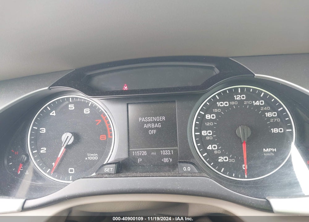 2012 AUDI A4 2.0T PREMIUM VIN: WAUWFAFL1CA016509