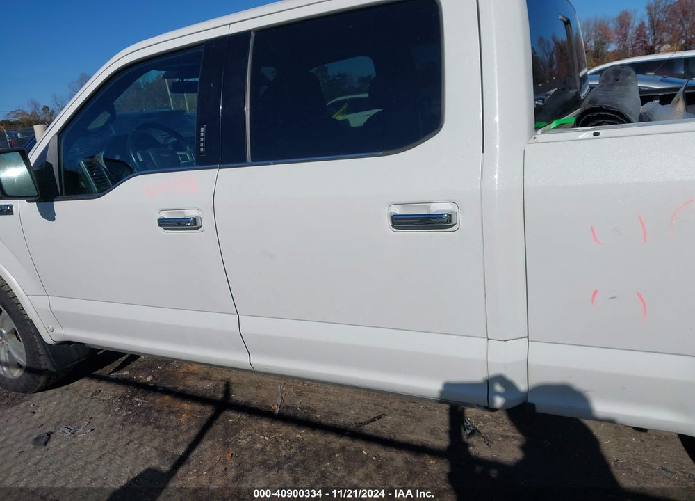 2020 FORD F-150 PLATINUM VIN: 1FTFW1E4XLFA87160