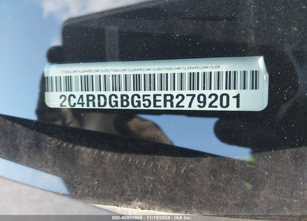 2014 DODGE GRAND CARAVAN AMERICAN VALUE PKG VIN: 2C4RDGBG5ER279201