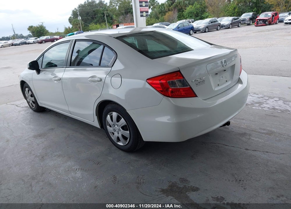 2012 HONDA CIVIC LX VIN: 19XFB2F5XCE008783