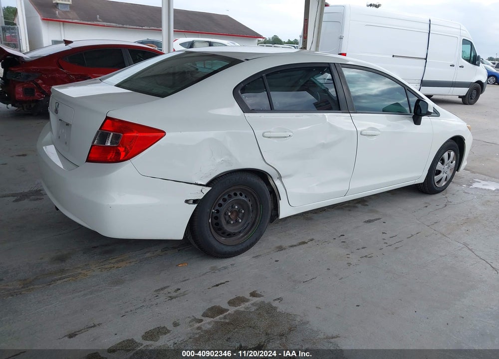 2012 HONDA CIVIC LX VIN: 19XFB2F5XCE008783