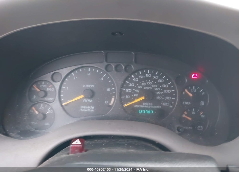 2001 OLDSMOBILE BRAVADA VIN: 1GHDT13W612160186