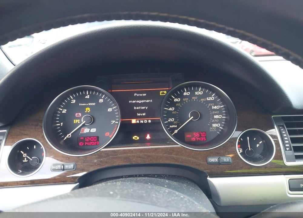 2007 AUDI S8 5.2 VIN: WAUPN44E87N009827