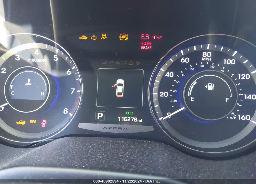 2016 HYUNDAI AZERA LIMITED VIN: KMHFH4JGXGA507798