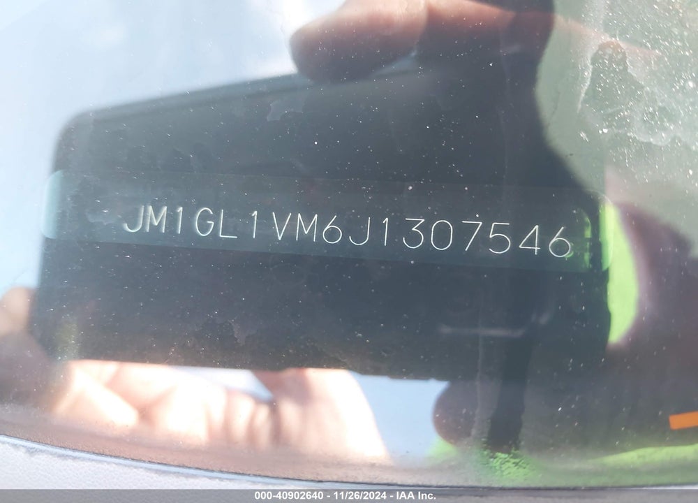 2018 MAZDA 6 TOURING VIN: JM1GL1VM6J1307546