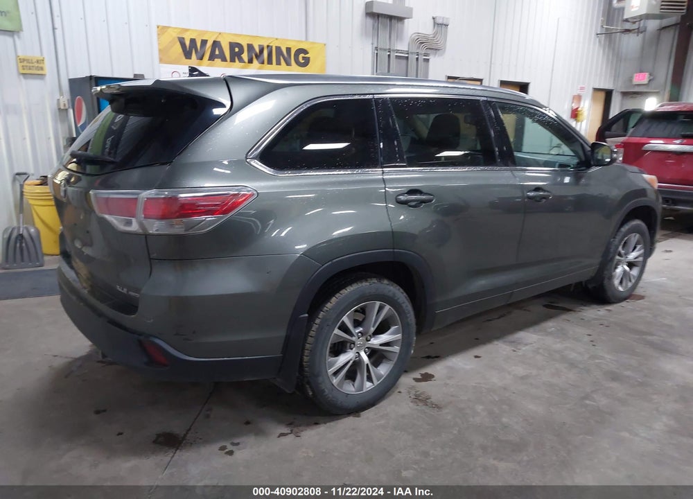 2014 TOYOTA HIGHLANDER XLE V6 VIN: 5TDJKRFH5ES005585