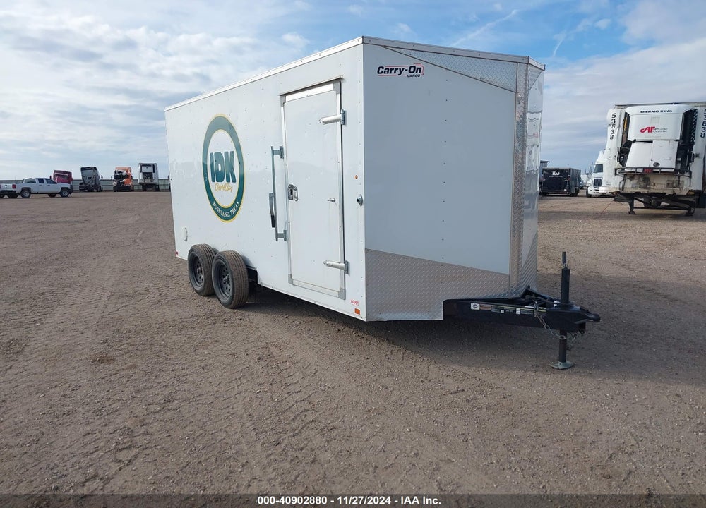 2022 CARGO 7X16 TRAILER VIN: 4YMBC1626NT002868