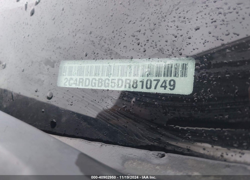 2013 DODGE GRAND CARAVAN SE VIN: 2C4RDGBG5DR810749