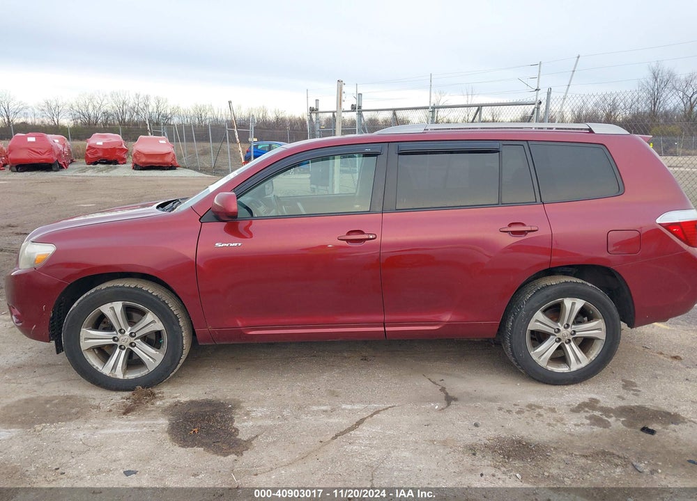 2008 TOYOTA HIGHLANDER SPORT VIN: JTEES43AX82092869