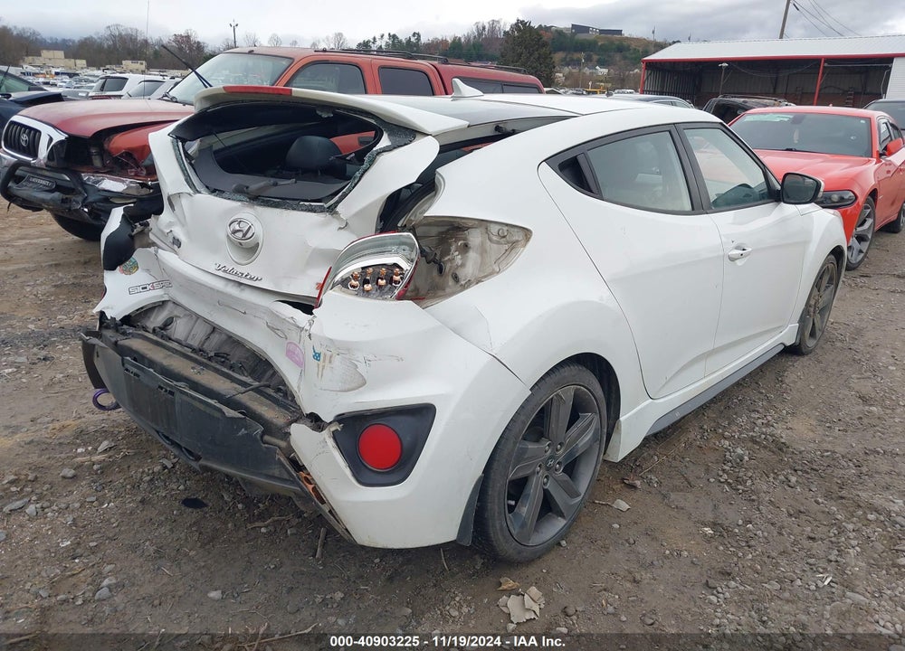 2014 HYUNDAI VELOSTER TURBO W/BLUE VIN: KMHTC6AEXEU208335