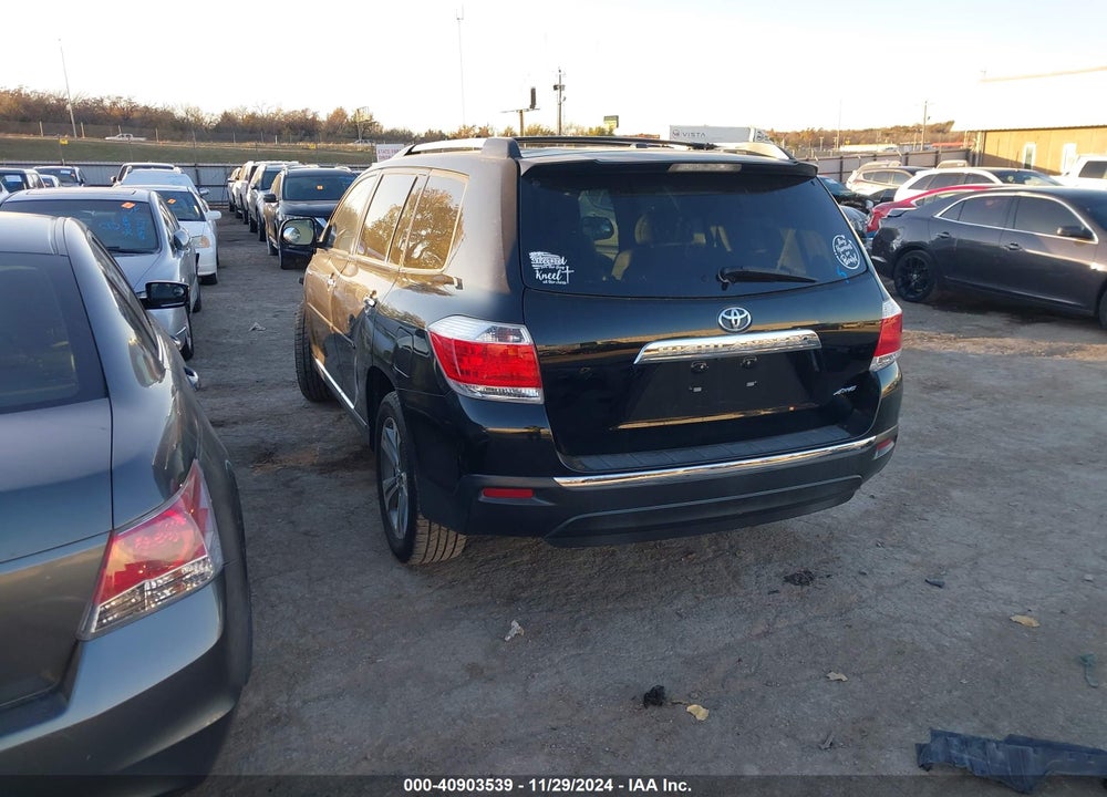 2013 TOYOTA HIGHLANDER LIMITED V6 VIN: 5TDDK3EH5DS201018