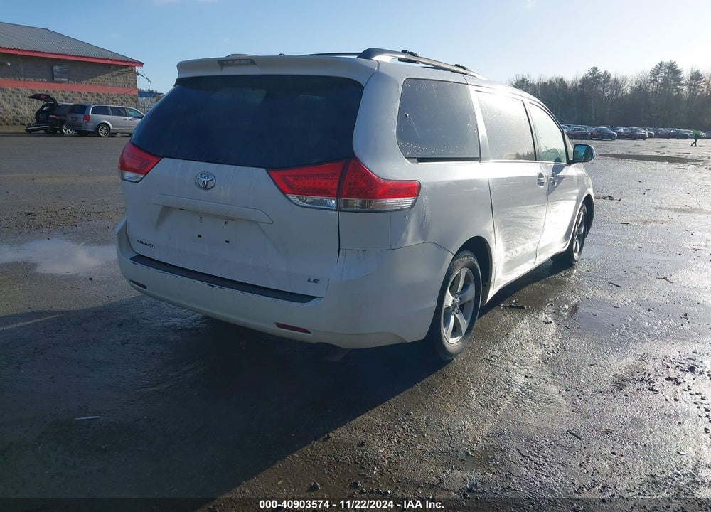 2012 TOYOTA SIENNA LE V6 8 PASSENGER VIN: 5TDKK3DC0CS261087