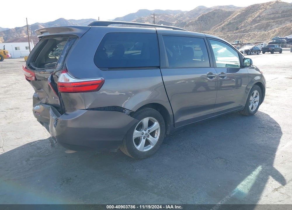 2016 TOYOTA SIENNA LE 8 PASSENGER VIN: 5TDKK3DC6GS764533