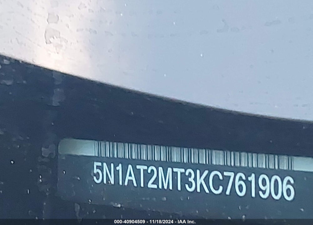 2019 NISSAN ROGUE SL VIN: 5N1AT2MT3KC761906