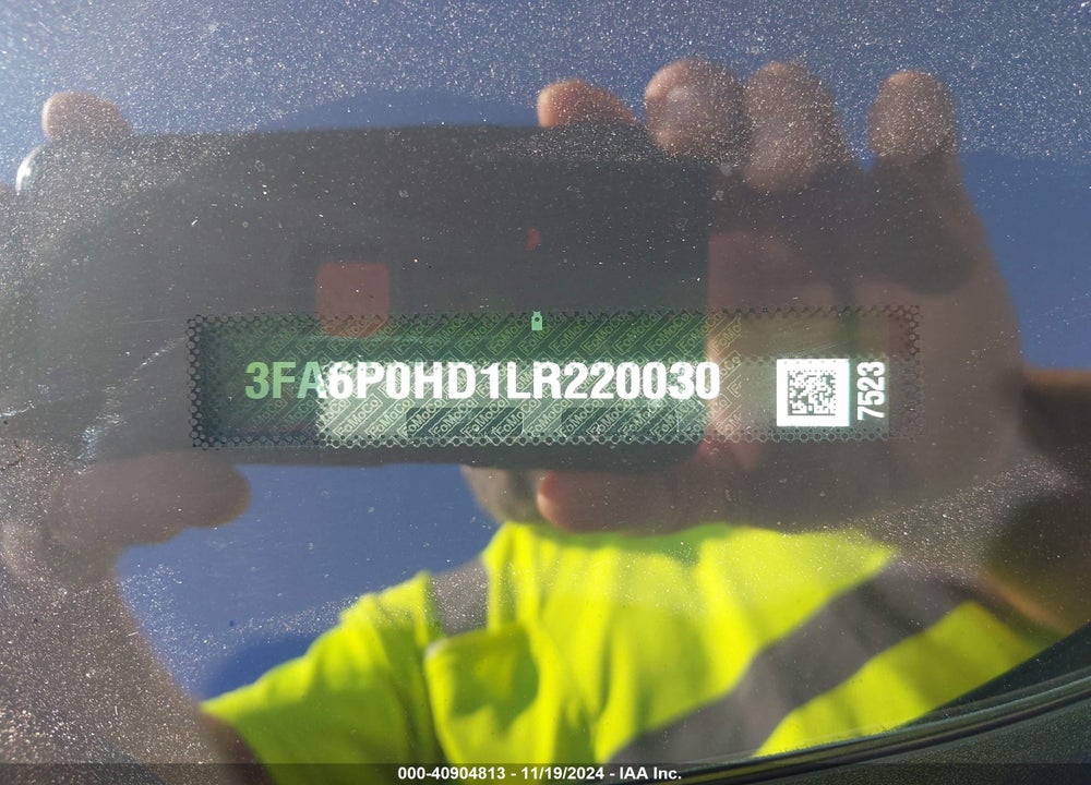 2020 FORD FUSION VIN: 3FA6P0HD1LR220030