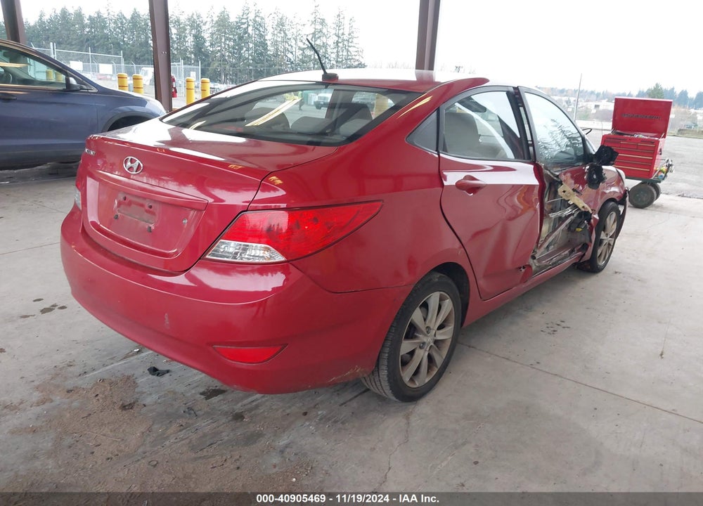 2012 HYUNDAI ACCENT GLS VIN: KMHCU4AE4CU186718