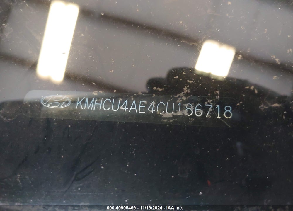 2012 HYUNDAI ACCENT GLS VIN: KMHCU4AE4CU186718