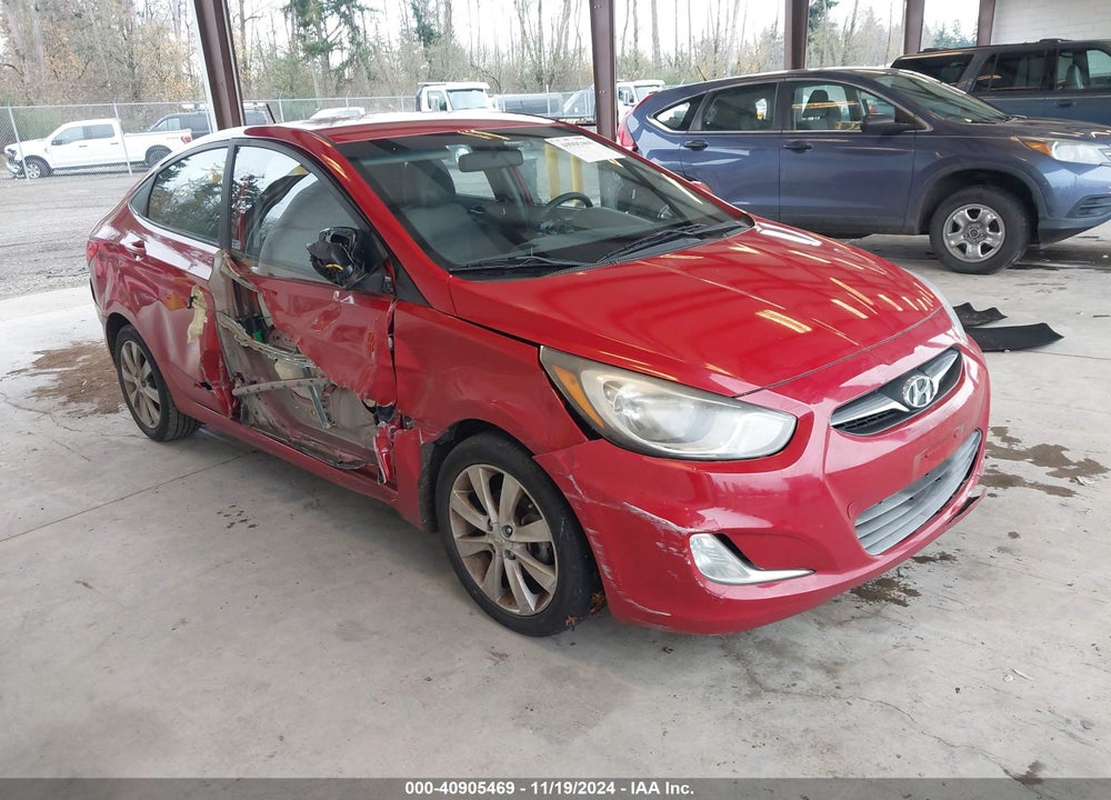 2012 HYUNDAI ACCENT GLS VIN: KMHCU4AE4CU186718