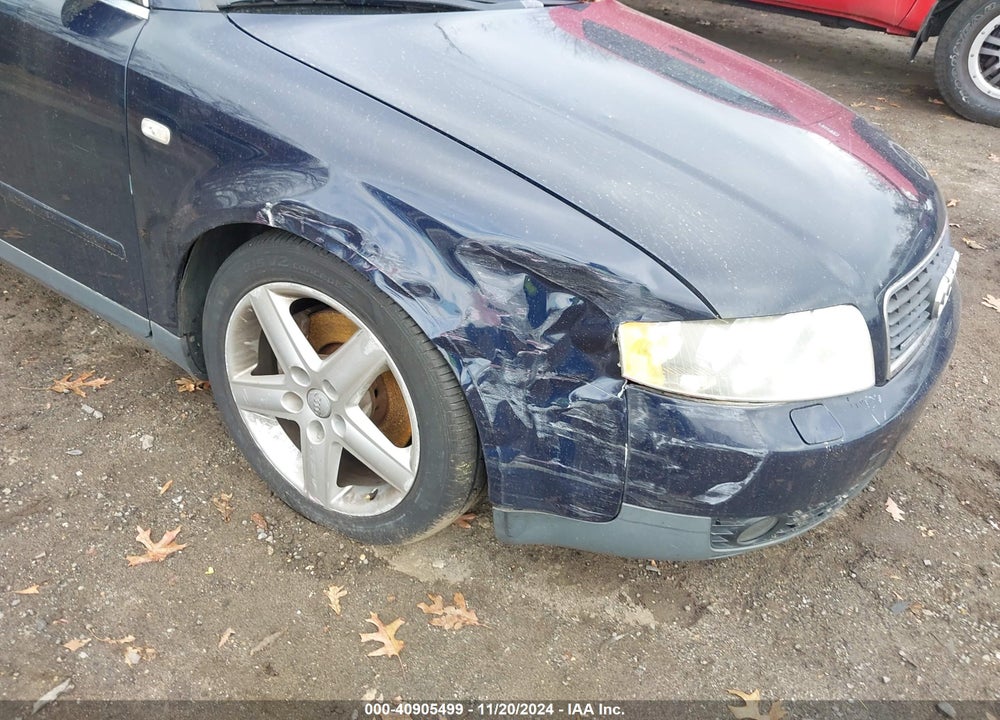 2004 AUDI A4 3.0 VIN: WAULT68E54A064085