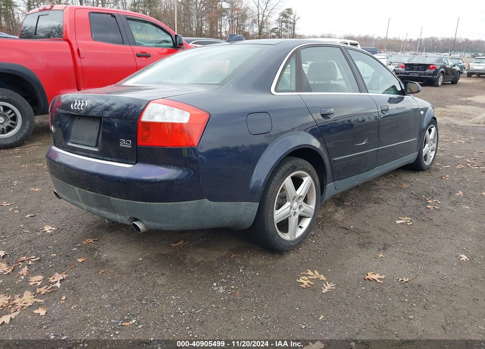 2004 AUDI A4 3.0 VIN: WAULT68E54A064085