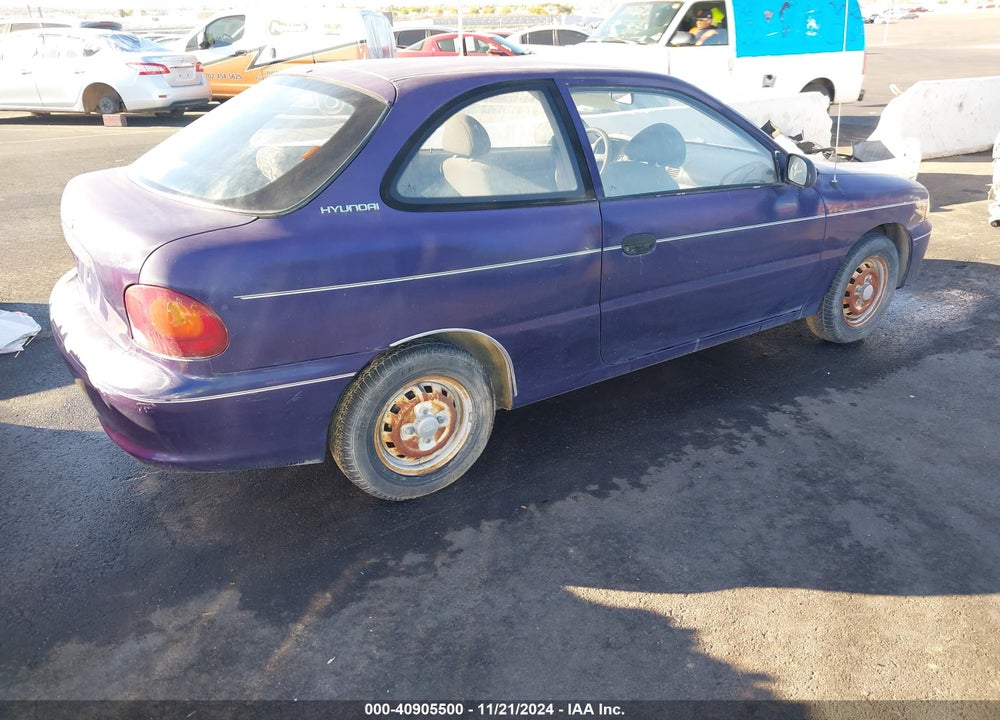 1996 HYUNDAI ACCENT L VIN: KMHVD14N9TU137727