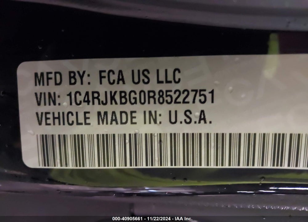 2024 JEEP GRAND CHEROKEE L LIMITED 4X4 VIN: 1C4RJKBG0R8522751