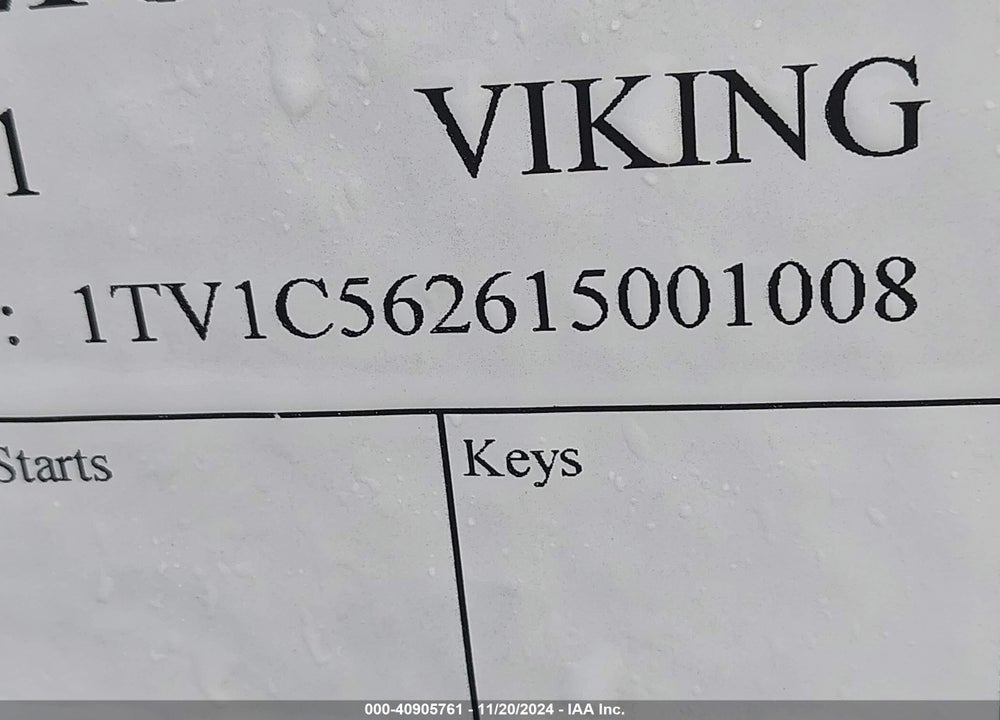 2001 VIKING M-2485ST VIN: 1TV1C562615001008
