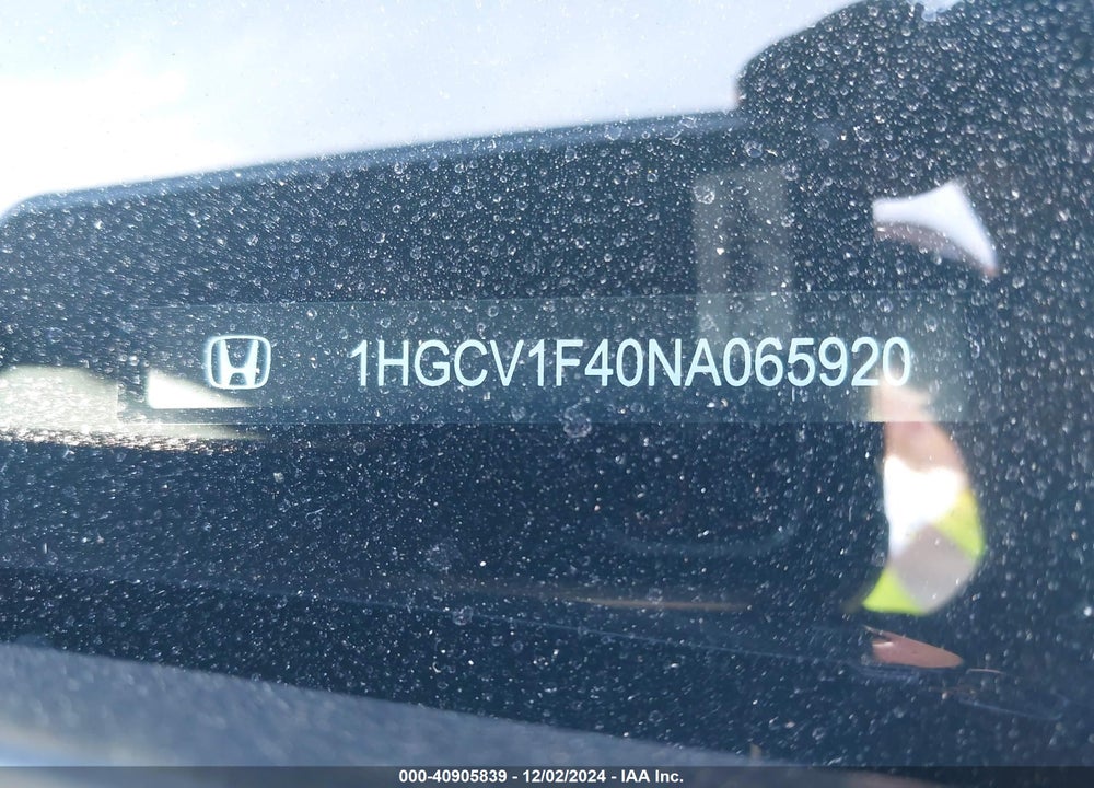 2022 HONDA ACCORD SPORT SPECIAL EDITION VIN: 1HGCV1F40NA065920