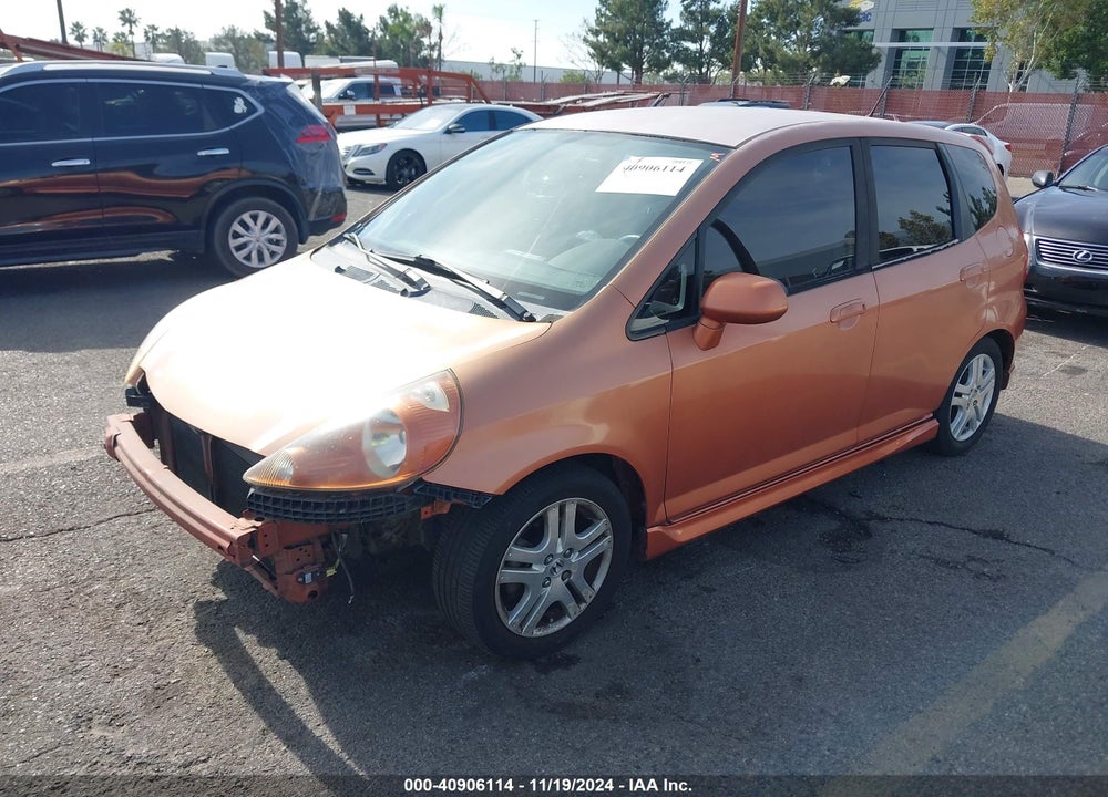 2007 HONDA FIT SPORT VIN: JHMGD38617S067037