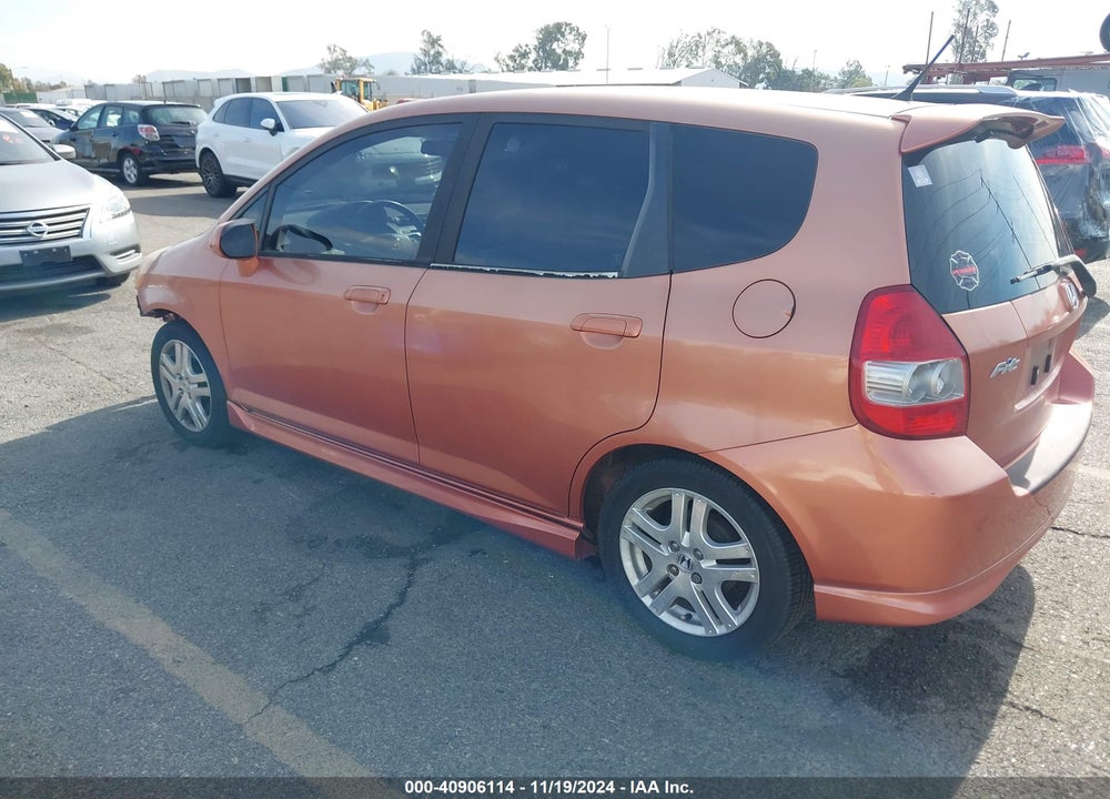 2007 HONDA FIT SPORT VIN: JHMGD38617S067037