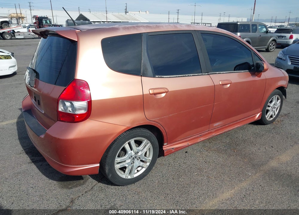 2007 HONDA FIT SPORT VIN: JHMGD38617S067037