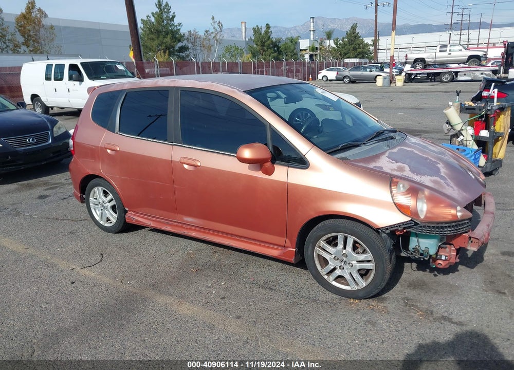 2007 HONDA FIT SPORT VIN: JHMGD38617S067037