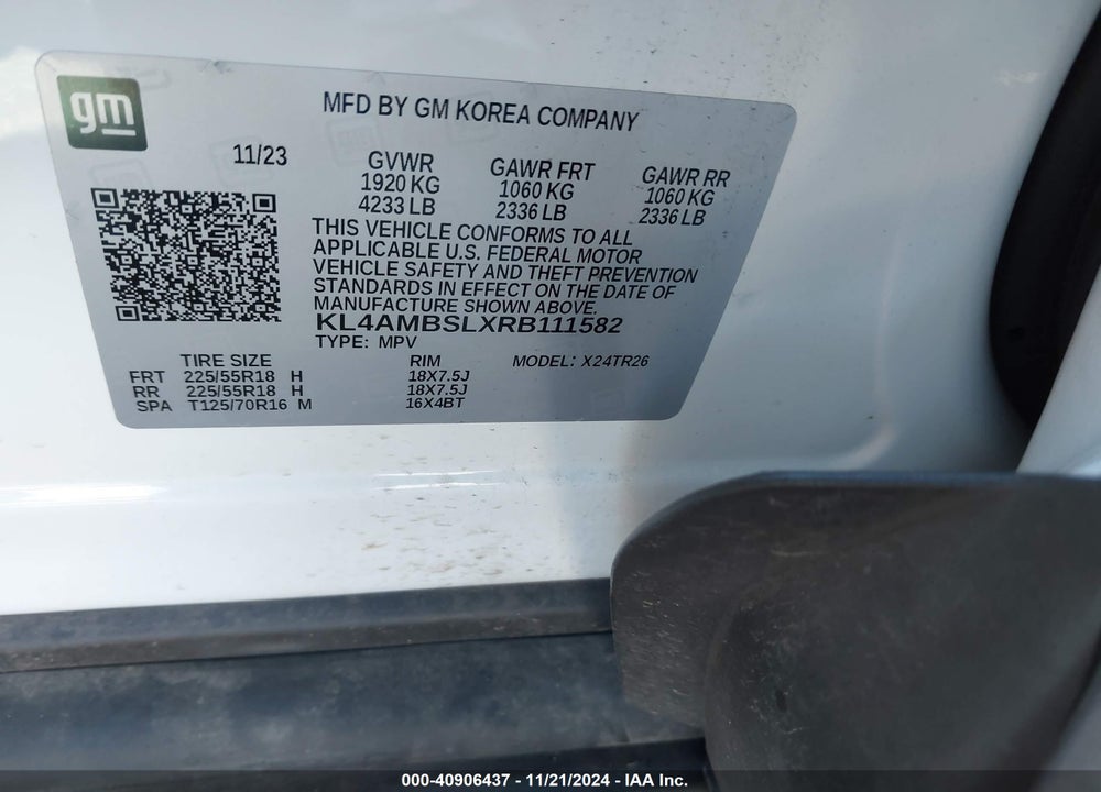 2024 BUICK ENCORE GX PREFERRED FWD VIN: KL4AMBSLXRB111582