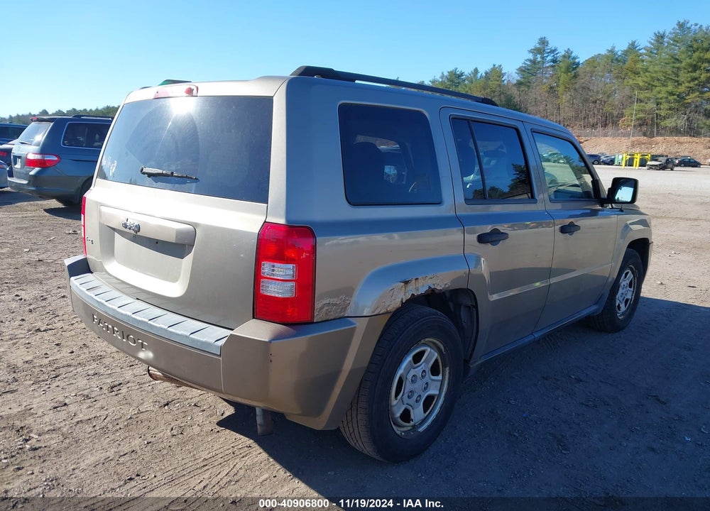 2008 JEEP PATRIOT SPORT VIN: 1J8FF28W38D525659