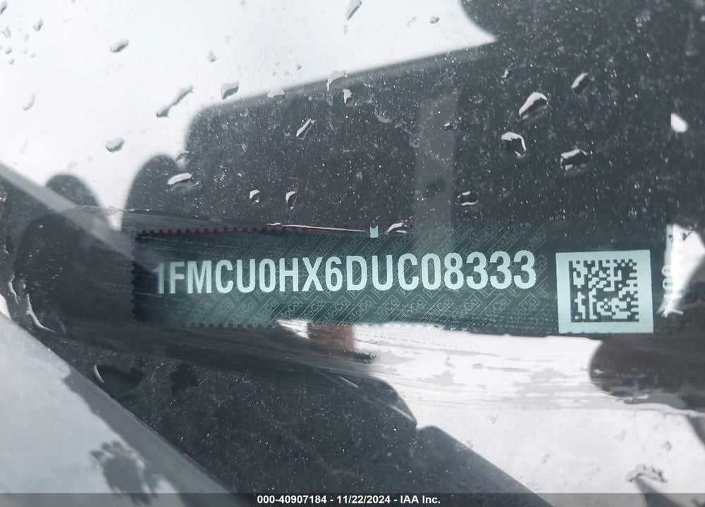 2013 FORD ESCAPE VIN: 1FMCU0HX6DUC08333