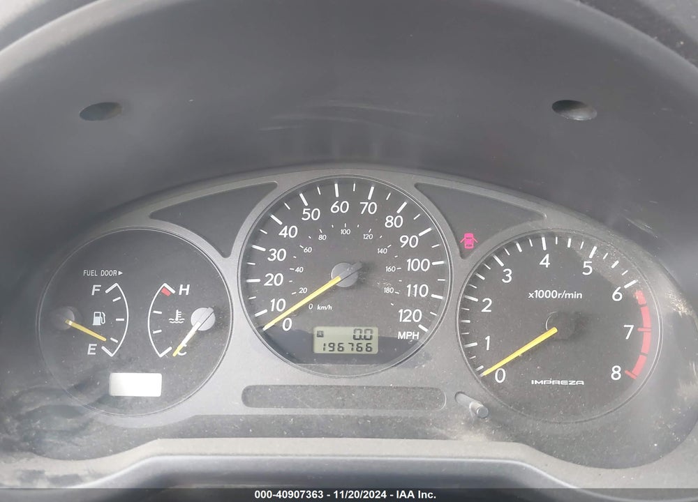 2002 SUBARU IMPREZA OUTBACK SPORT VIN: JF1GG68572G818127