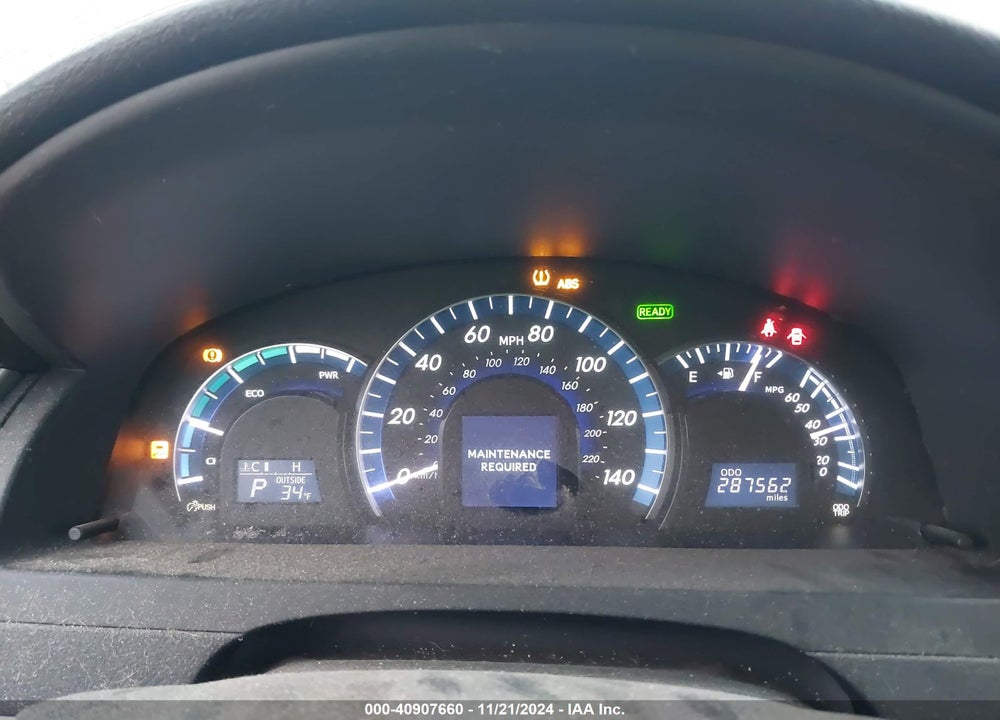 2012 TOYOTA CAMRY HYBRID XLE VIN: 4T1BD1FK7CU048504