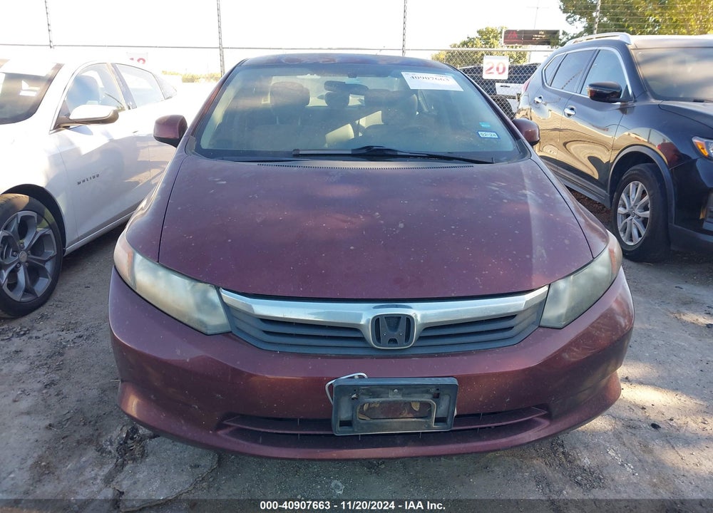 2012 HONDA CIVIC LX VIN: 2HGFB2F5XCH532764