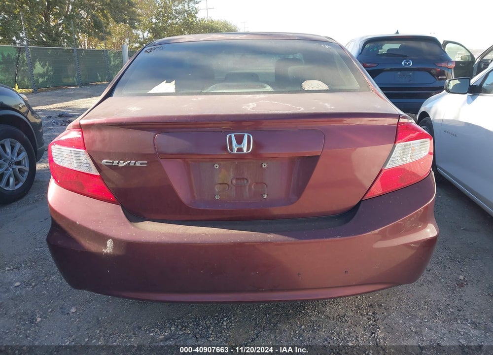 2012 HONDA CIVIC LX VIN: 2HGFB2F5XCH532764