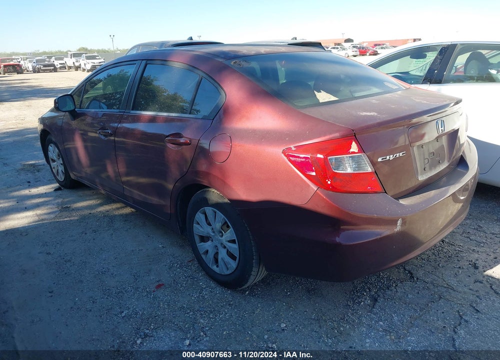2012 HONDA CIVIC LX VIN: 2HGFB2F5XCH532764