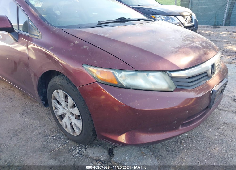 2012 HONDA CIVIC LX VIN: 2HGFB2F5XCH532764